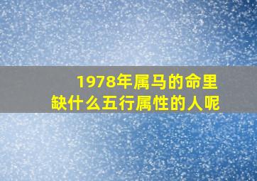 1978年属马的命里缺什么五行属性的人呢