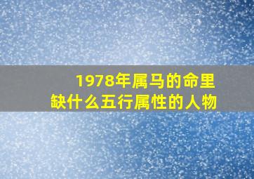 1978年属马的命里缺什么五行属性的人物