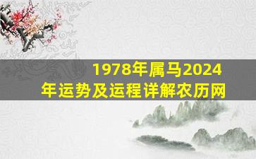 1978年属马2024年运势及运程详解农历网