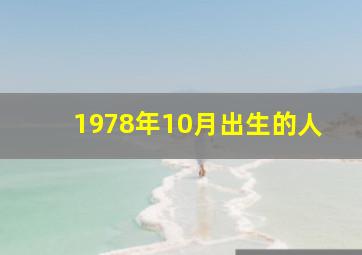 1978年10月出生的人