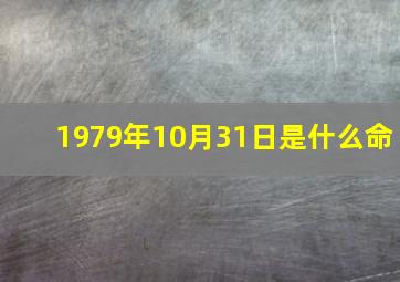 1979年10月31日是什么命