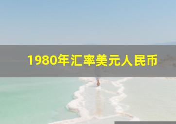 1980年汇率美元人民币