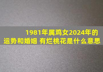 1981年属鸡女2024年的运势和婚姻 有烂桃花是什么意思