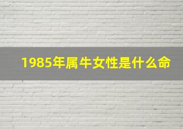 1985年属牛女性是什么命