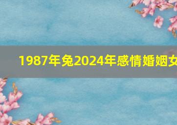 1987年兔2024年感情婚姻女