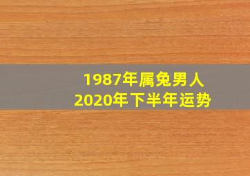 1987年属兔男人2020年下半年运势