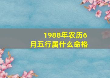 1988年农历6月五行属什么命格