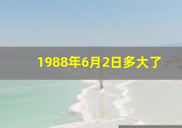 1988年6月2日多大了