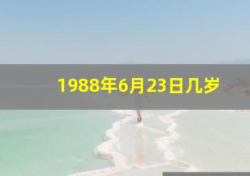 1988年6月23日几岁