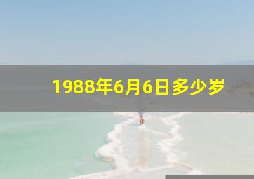 1988年6月6日多少岁