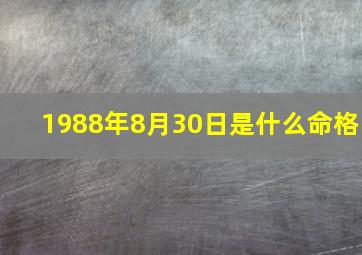 1988年8月30日是什么命格