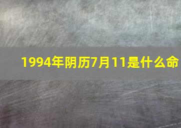 1994年阴历7月11是什么命