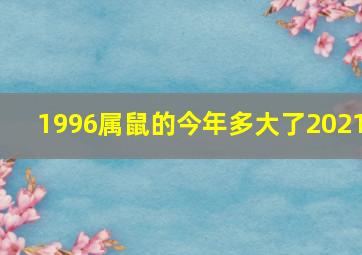 1996属鼠的今年多大了2021