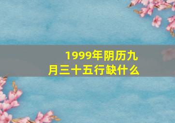 1999年阴历九月三十五行缺什么