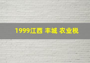 1999江西 丰城 农业税