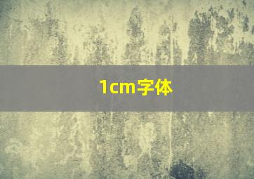 1cm字体