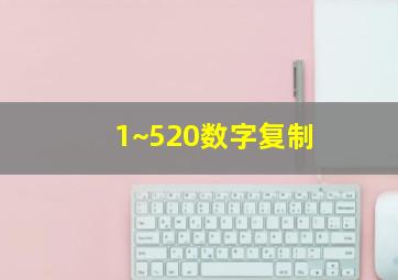 1~520数字复制