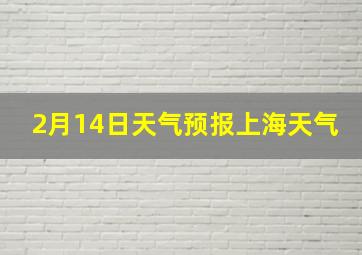 2月14日天气预报上海天气