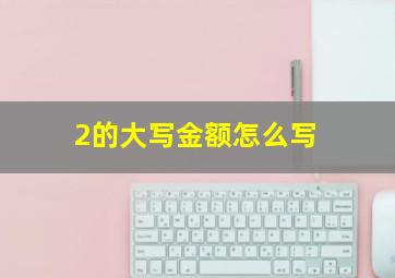 2的大写金额怎么写