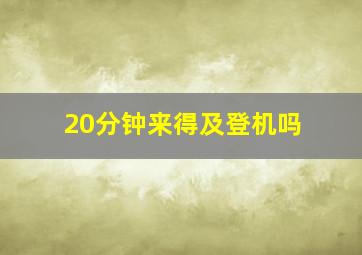 20分钟来得及登机吗