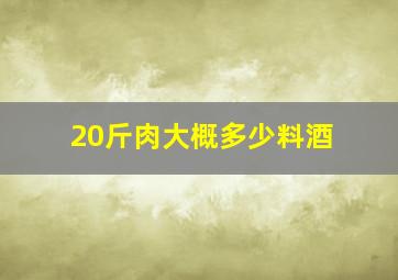 20斤肉大概多少料酒