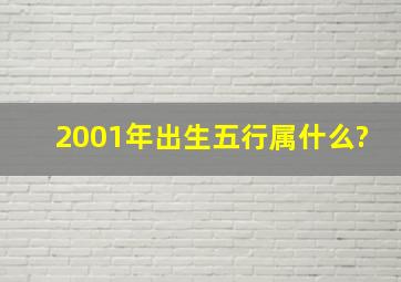 2001年出生五行属什么?