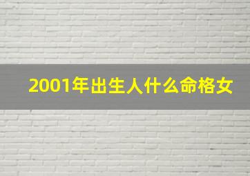 2001年出生人什么命格女