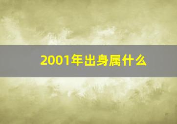 2001年出身属什么