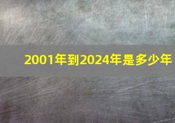 2001年到2024年是多少年