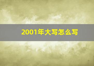 2001年大写怎么写