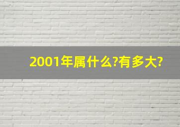 2001年属什么?有多大?