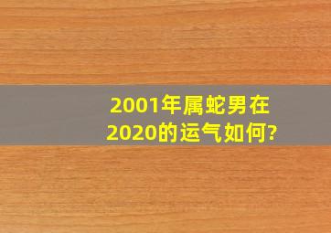 2001年属蛇男在2020的运气如何?