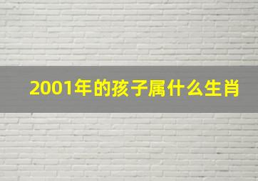 2001年的孩子属什么生肖