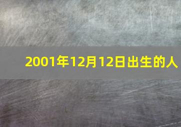 2001年12月12日出生的人