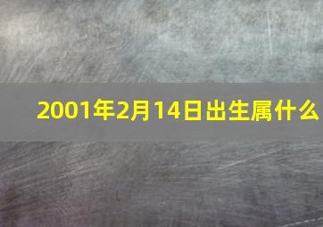 2001年2月14日出生属什么