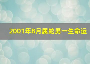 2001年8月属蛇男一生命运