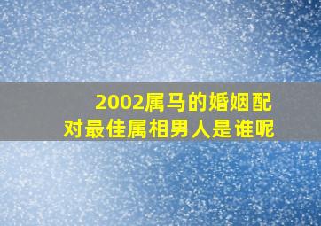 2002属马的婚姻配对最佳属相男人是谁呢