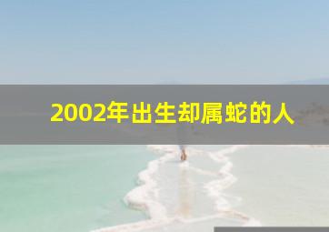 2002年出生却属蛇的人