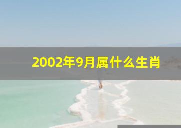 2002年9月属什么生肖