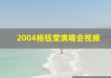 2004杨钰莹演唱会视频