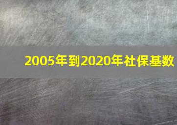 2005年到2020年社保基数