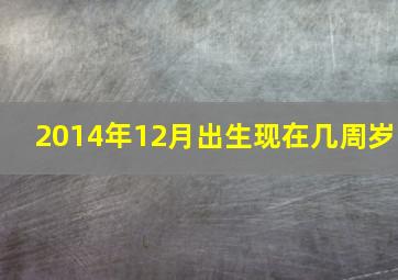 2014年12月出生现在几周岁