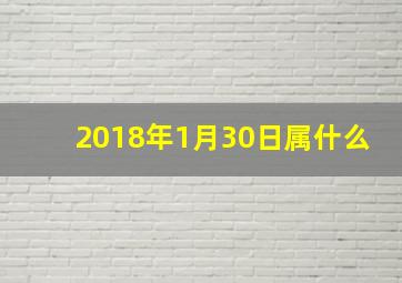 2018年1月30日属什么