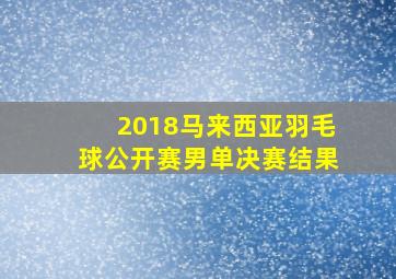 2018马来西亚羽毛球公开赛男单决赛结果