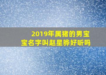 2019年属猪的男宝宝名字叫赵星骅好听吗