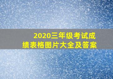 2020三年级考试成绩表格图片大全及答案