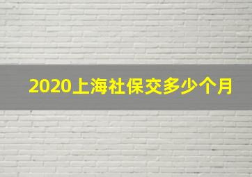 2020上海社保交多少个月