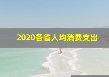 2020各省人均消费支出