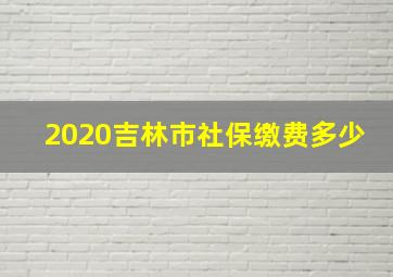 2020吉林市社保缴费多少