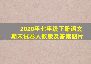 2020年七年级下册语文期末试卷人教版及答案图片